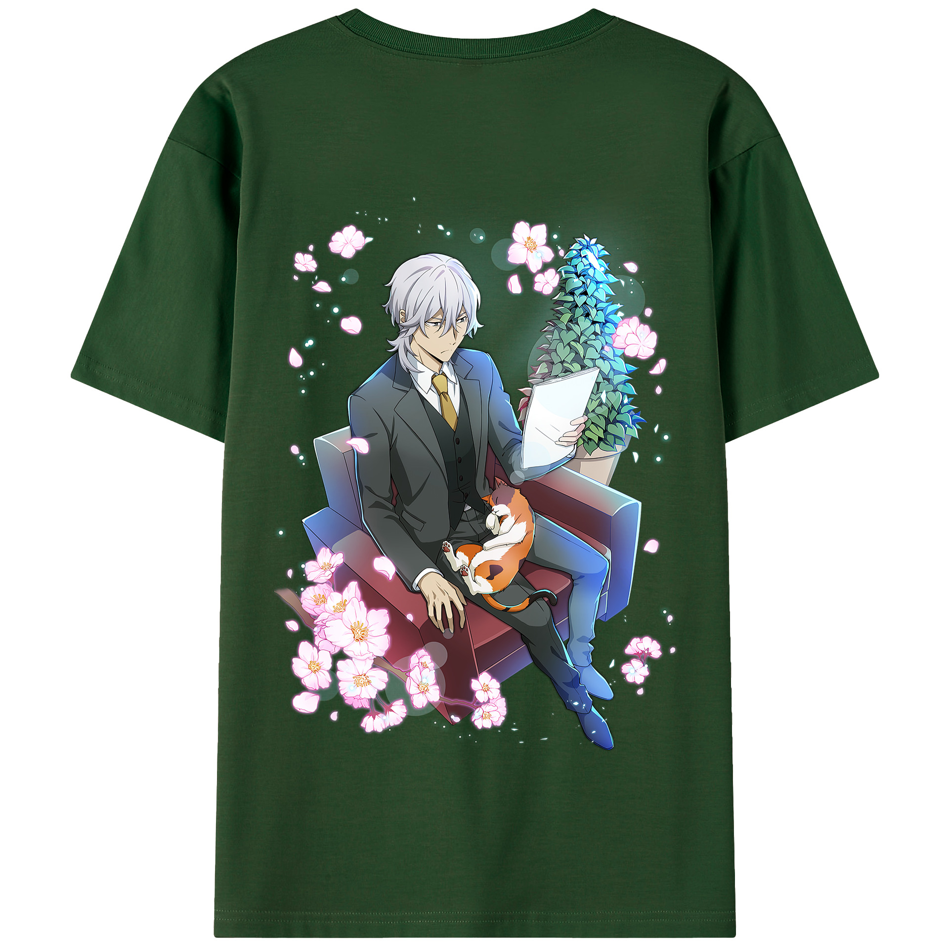 （画像用） 文豪ストレイドッグス Bungo Stray Dogs 綿100％半袖Tシャツ（背面プリント）